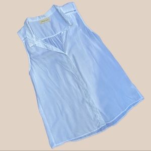 Anthropologie Cloth & Stone Sleeveless Button Down Blouse in White